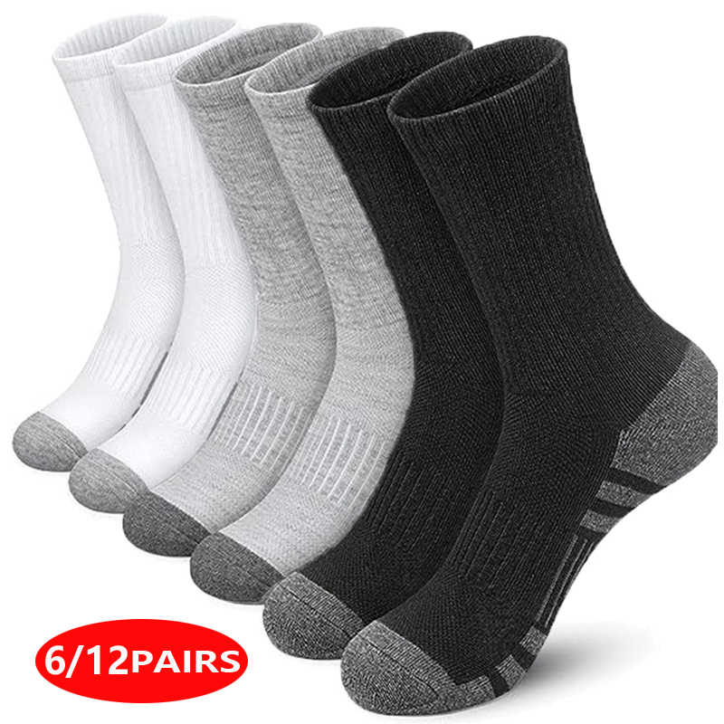 Cotton Crew Sock Pack - Мужские высокопроизводительные спортивные носки с мягкой